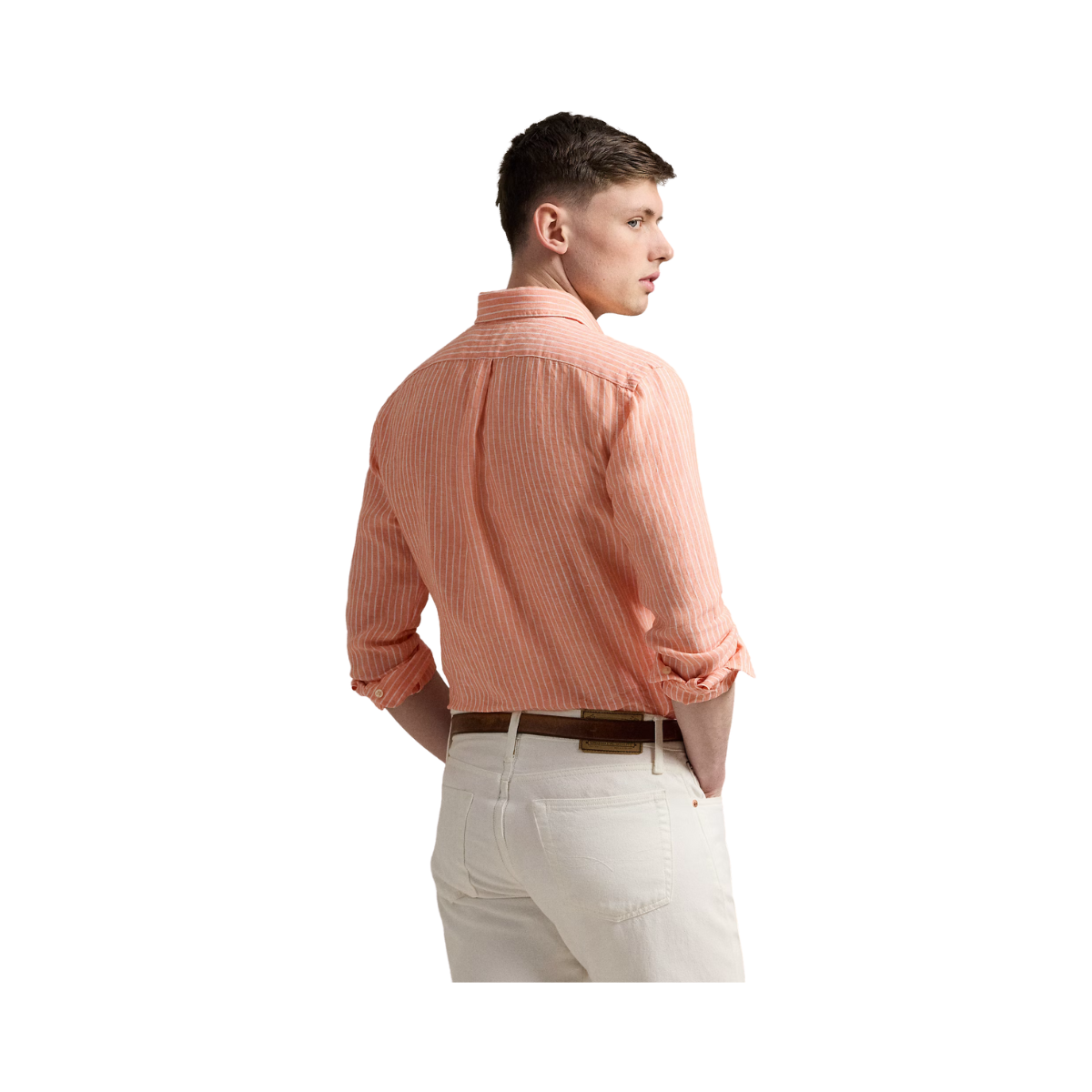 Long Sleeve Sport Shirt - Poppy/White