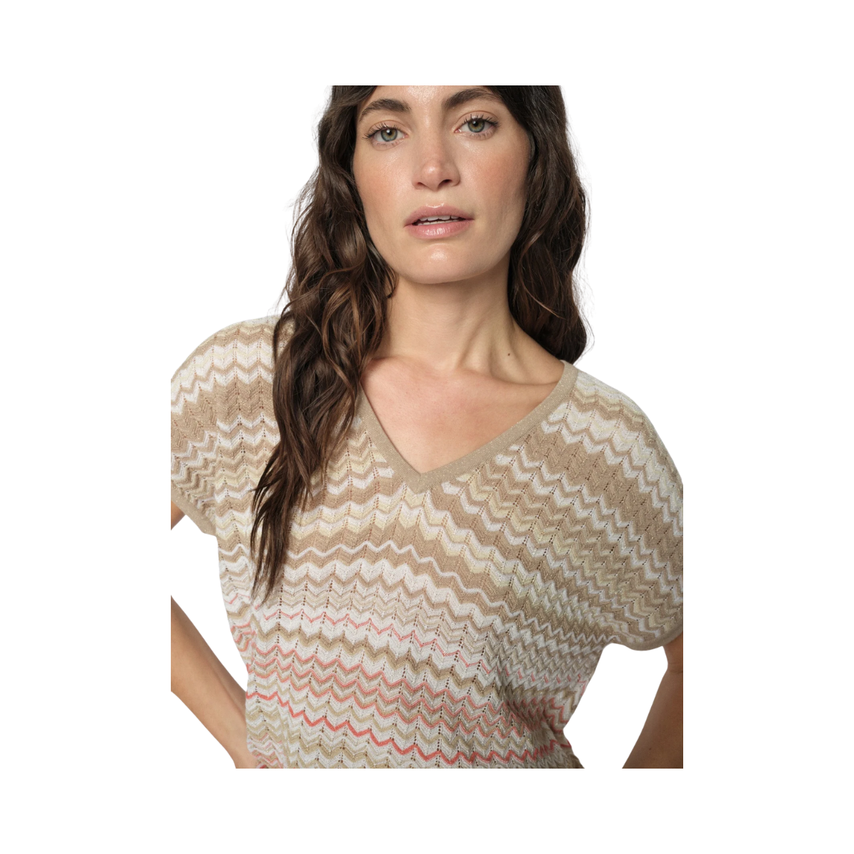 MMShani Zig Zag Knot Knit - Ecru