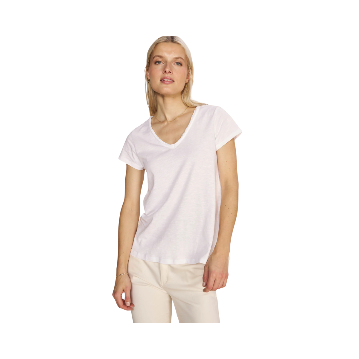 MMTulli V-SS Basic Tee - White