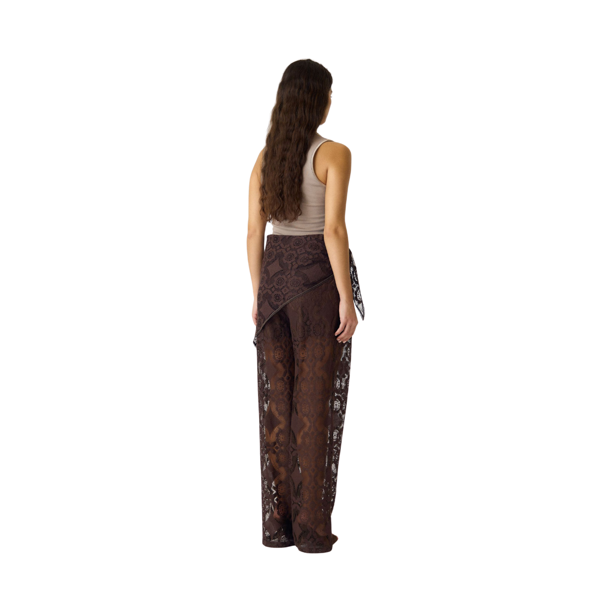 YASAlmi Scarf Lace Pant - Coffee Bean
