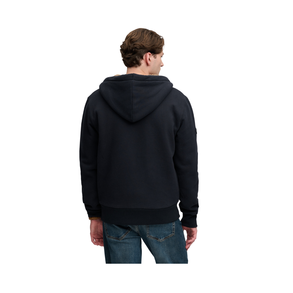 Borg Lined Ziphood - Eclipse Navy