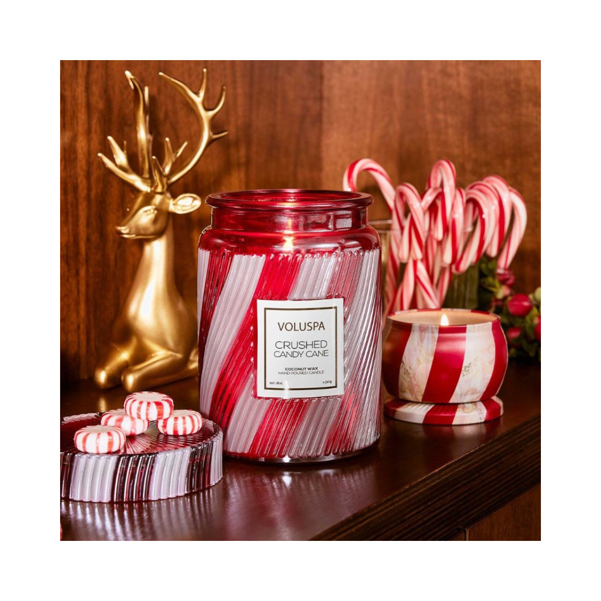 Classic Candle - 6 Crushed Candy Cane