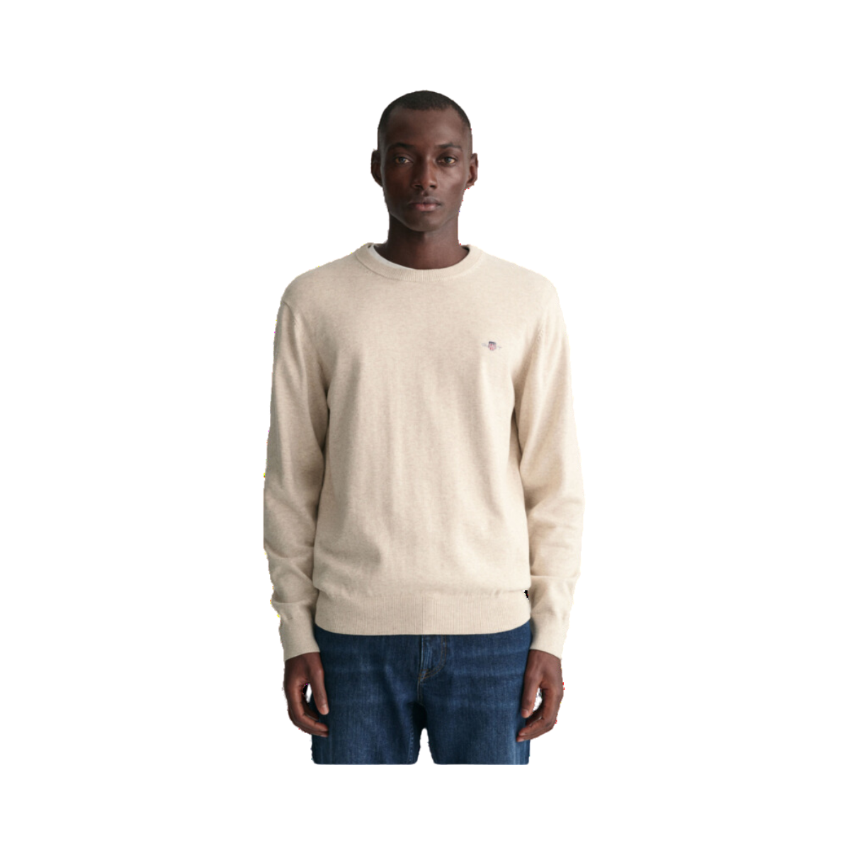 Classic Cotton C-Neck - Beige