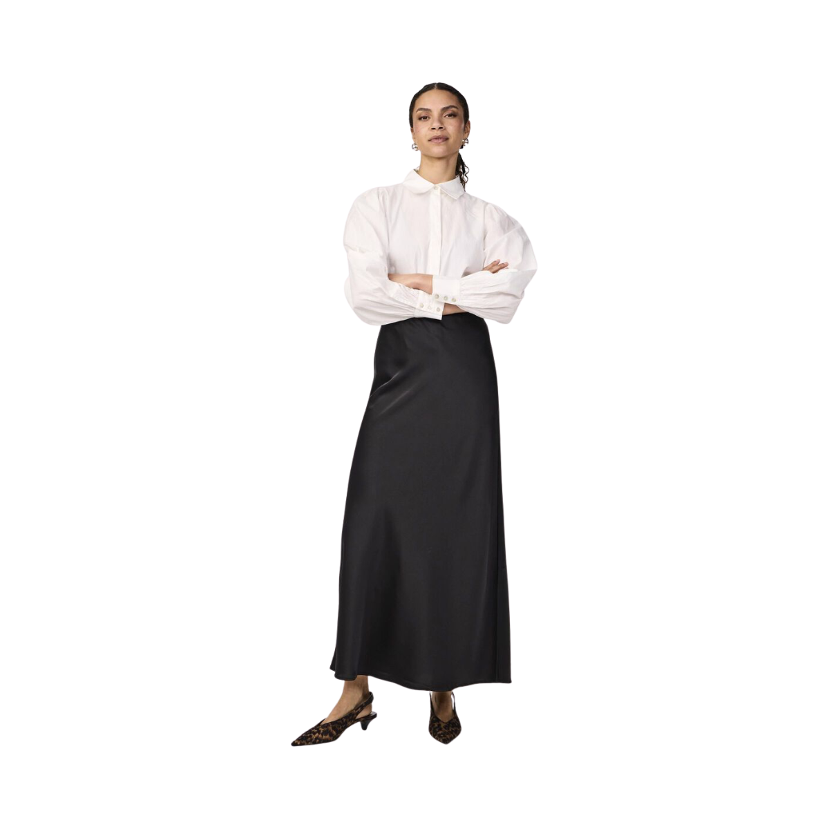 YASPella Highwaist Maxi Skirt - Black