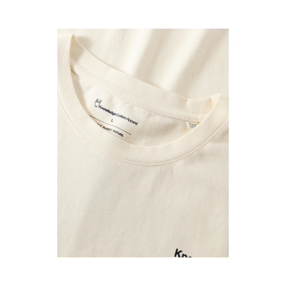 Back Print T-Shirt - Egret