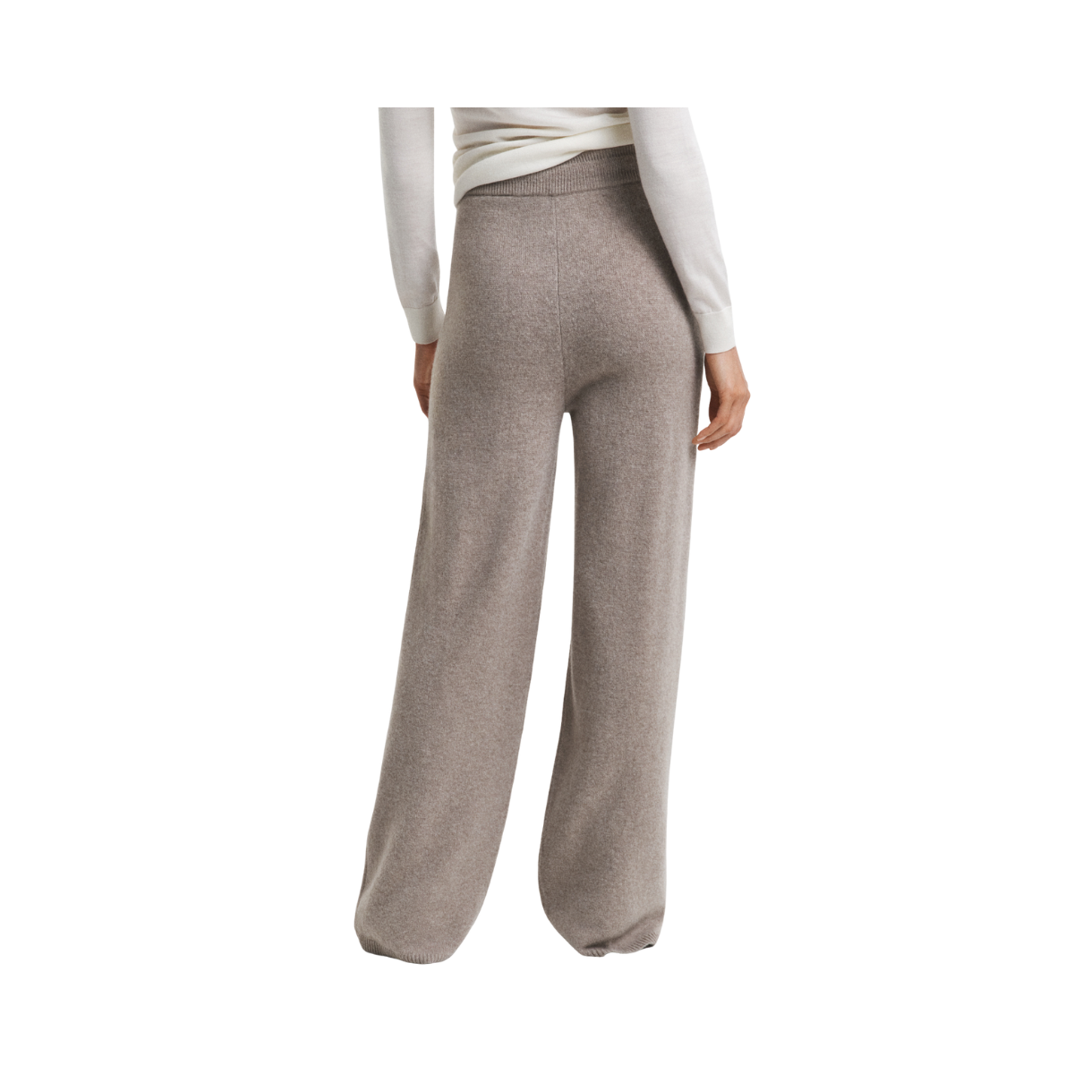 Wool Knitted Pants - Taupe Beige