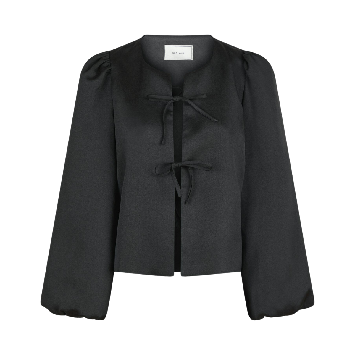 Daliska Dull Satin Blouse - Black