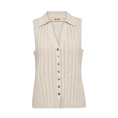 MMRinja Marisol Line Knit Top - Ecru