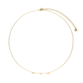 Necklace With Three Hearts - Gold