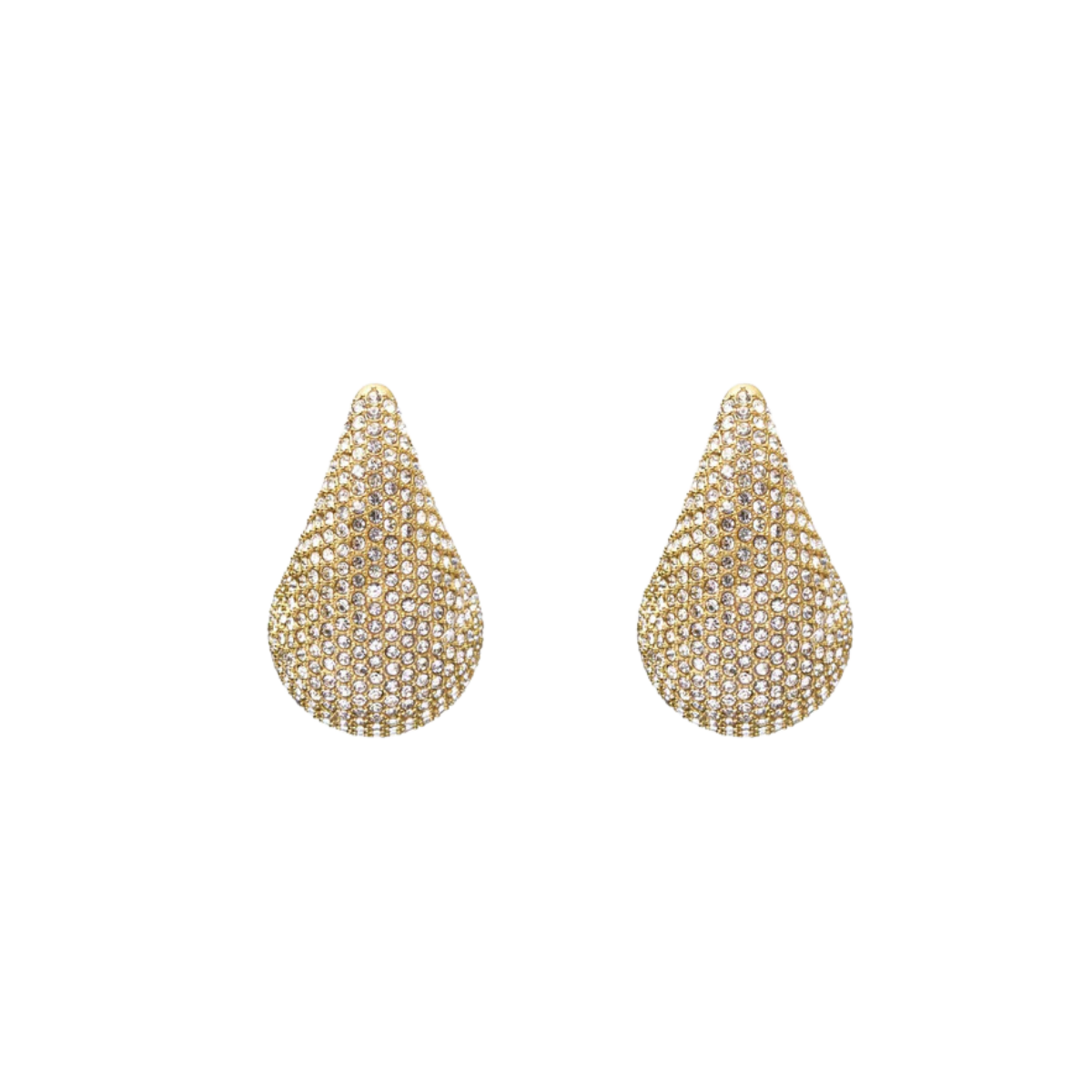 Pavé Daring Large Gold Dupe Earring - gold