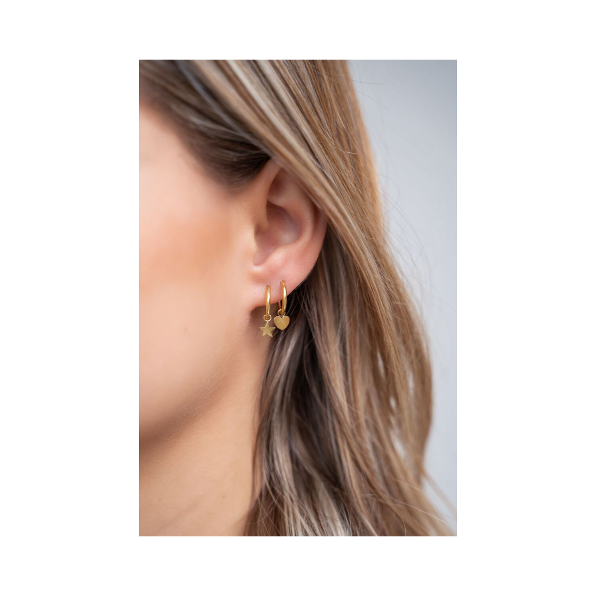 Earring With Heart - Gold