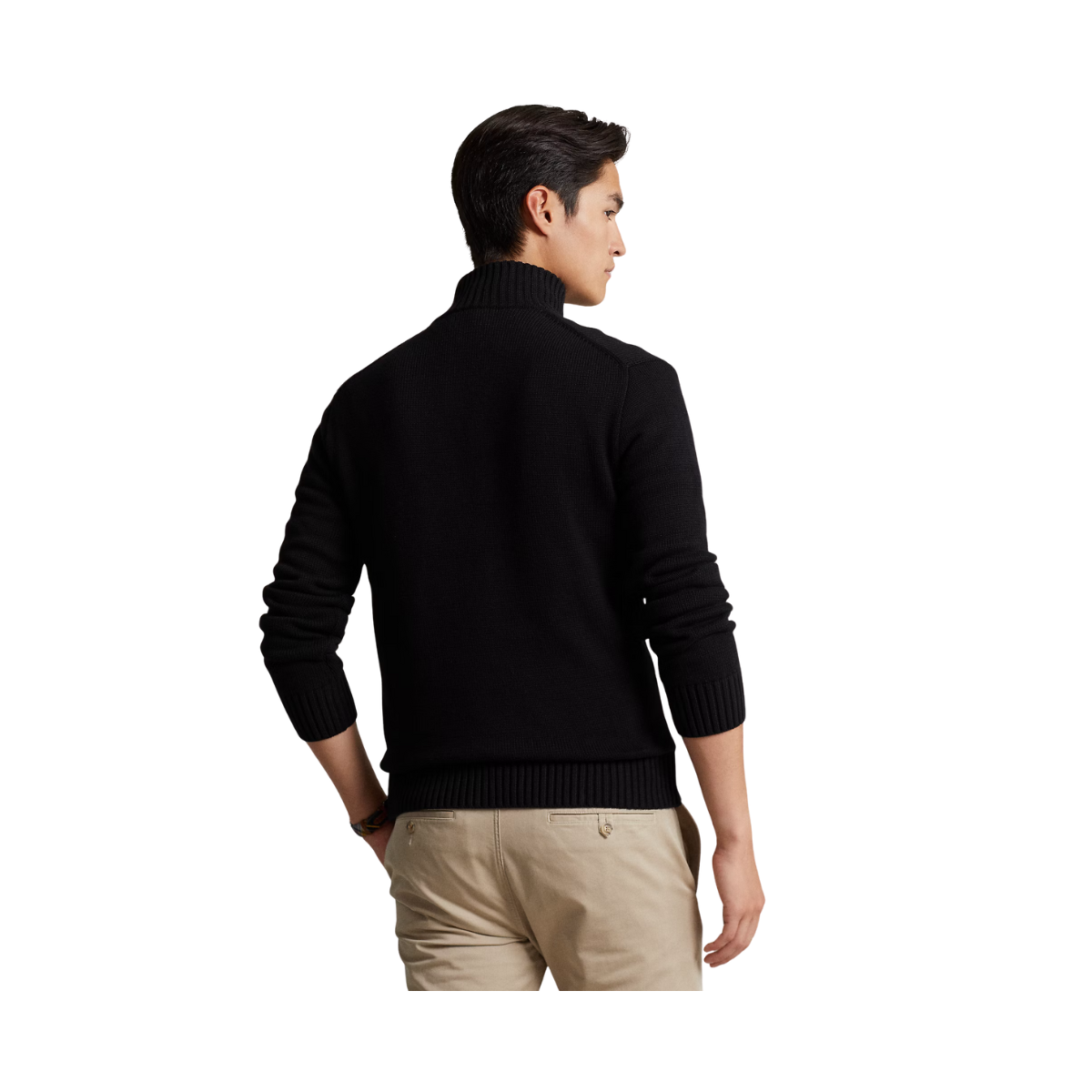 Long Sleeve Pullover - Polo Black
