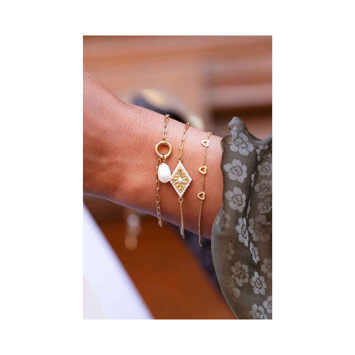 Bracelet hearts - Gold