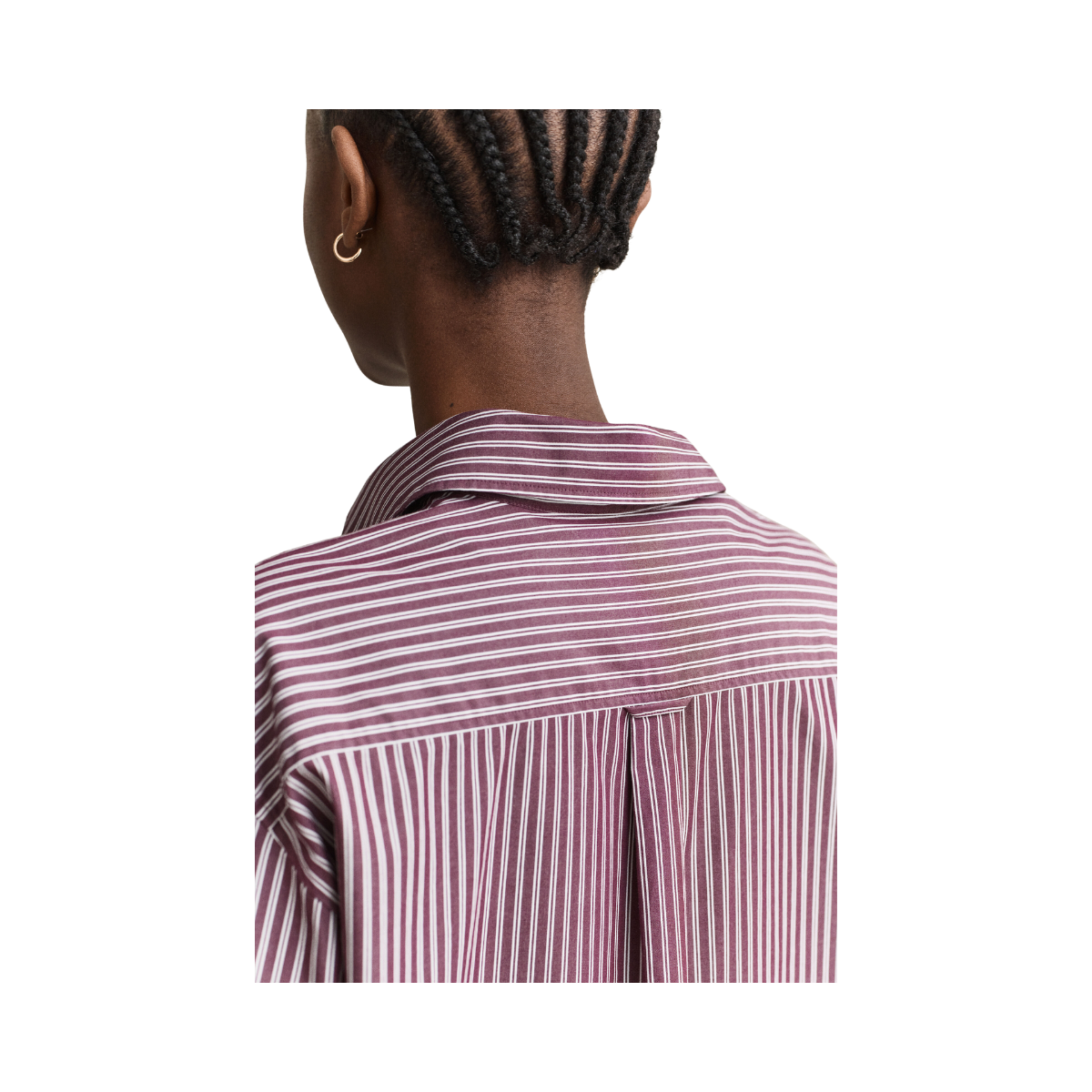 Rel Classic Poplin Stripe Shirt - Darkened Wine