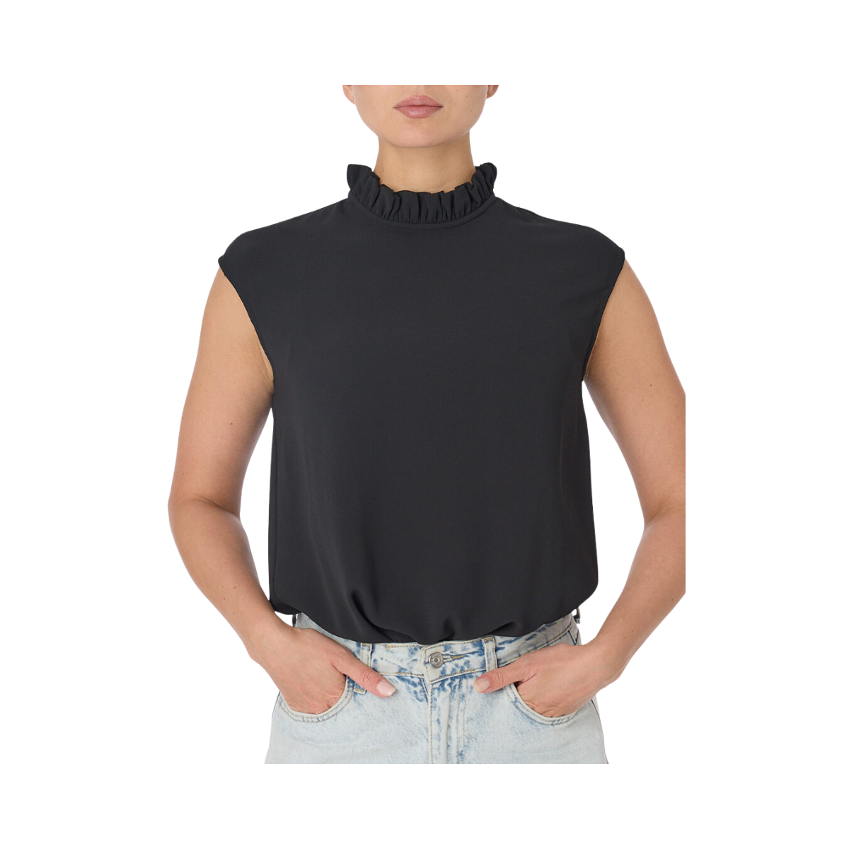 Emily frill top - Black