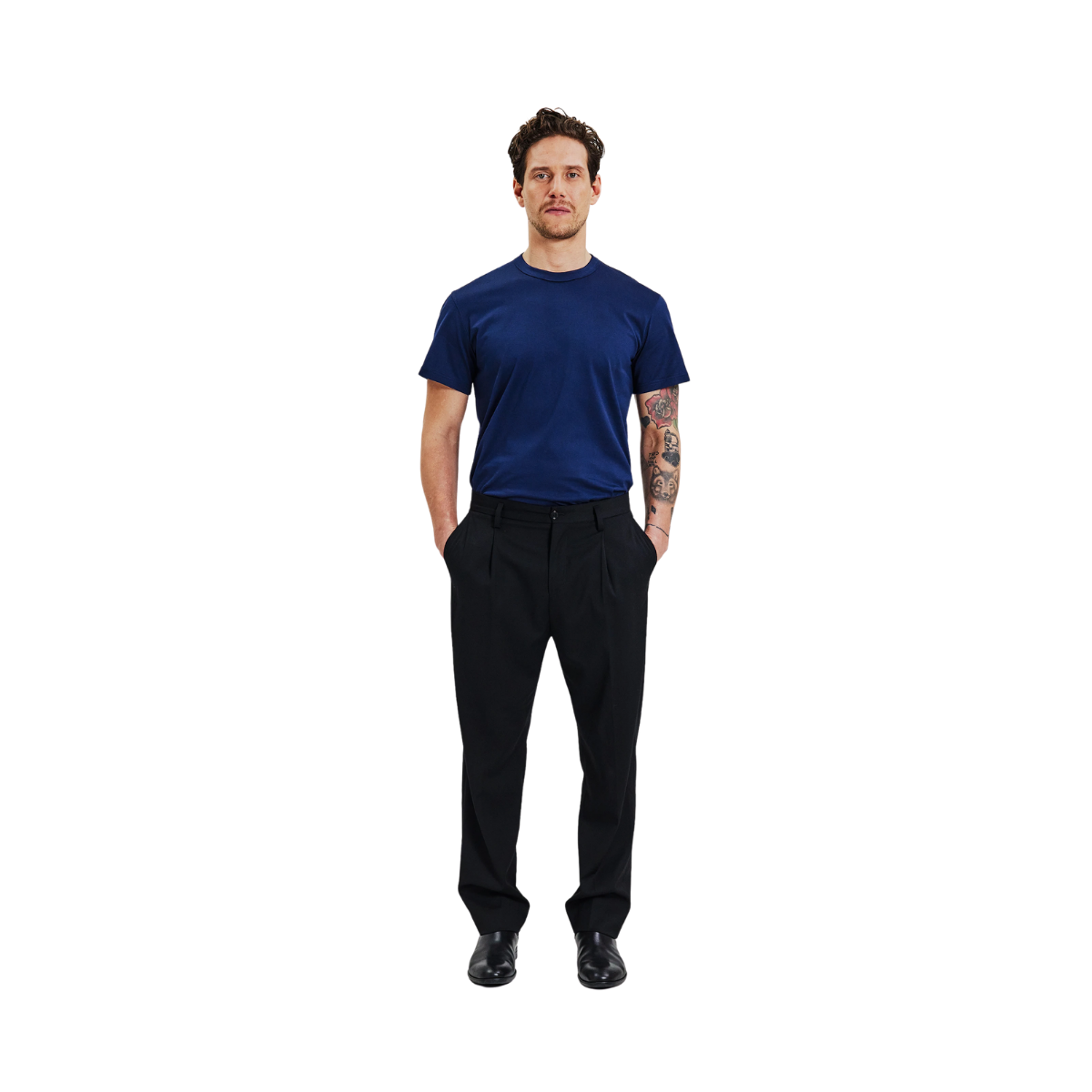 Crew-Neck Pima - Navy Blue
