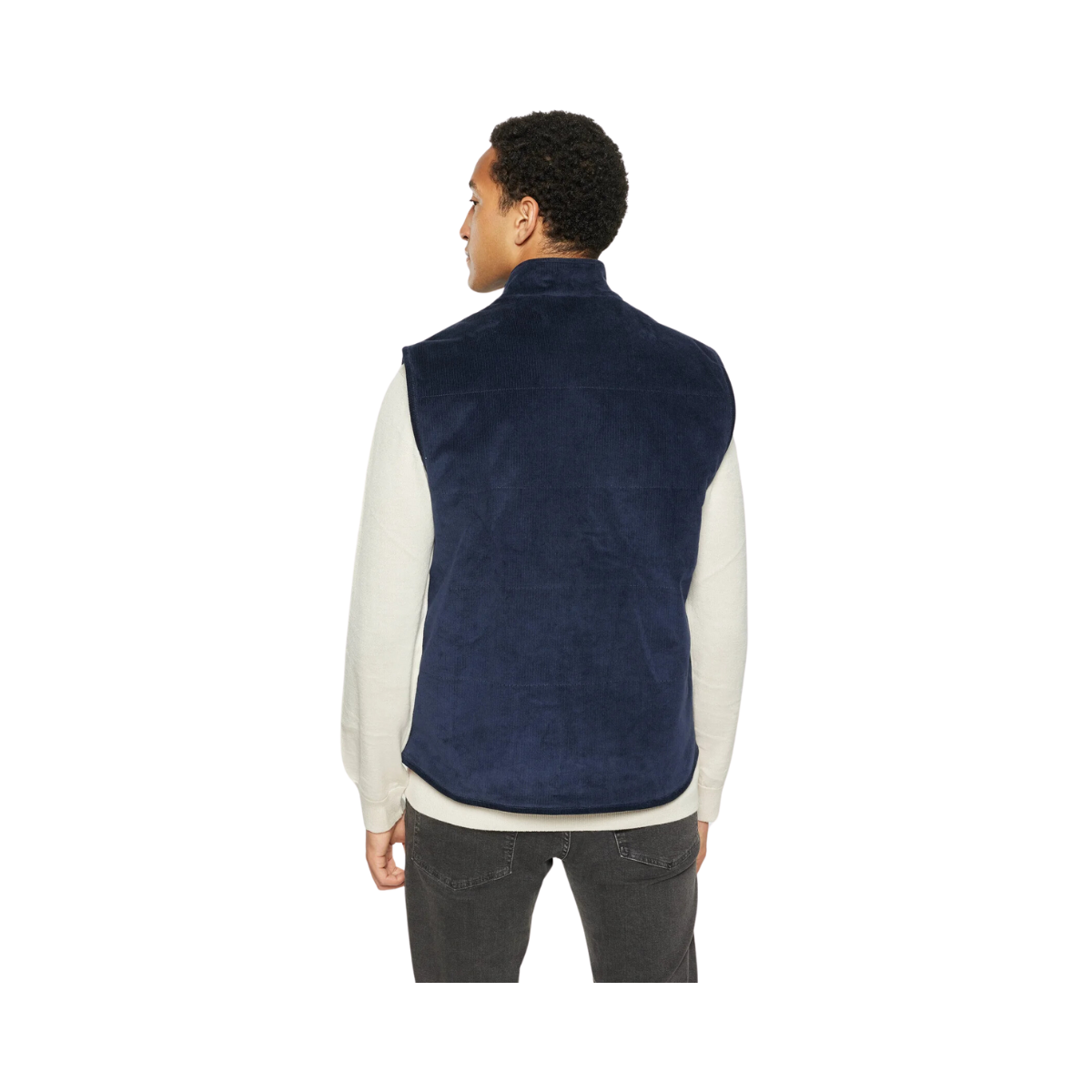 11-Wales Corduroy Vest - Navy