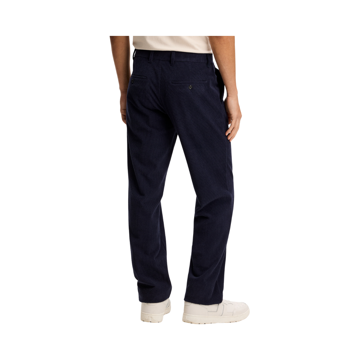 Logan Drape Cord Pants - JL Navy