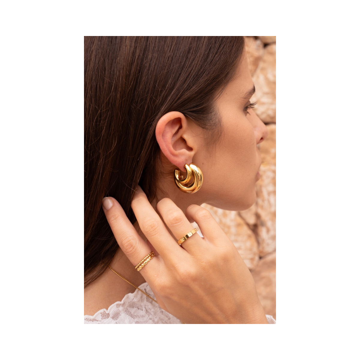 Oorringen Open Klein - 1200 Gold