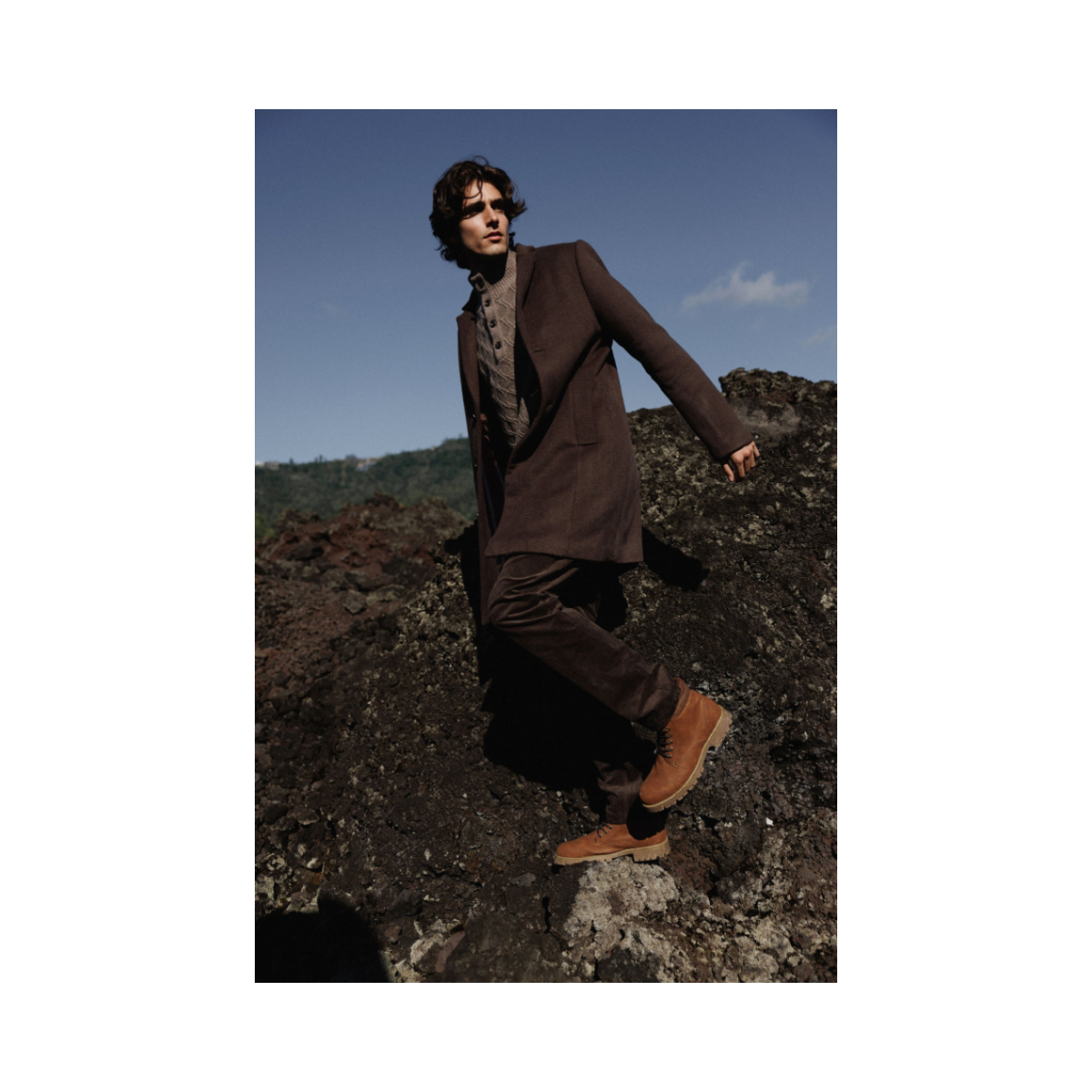 Miles Wool Coat - Dark Brown