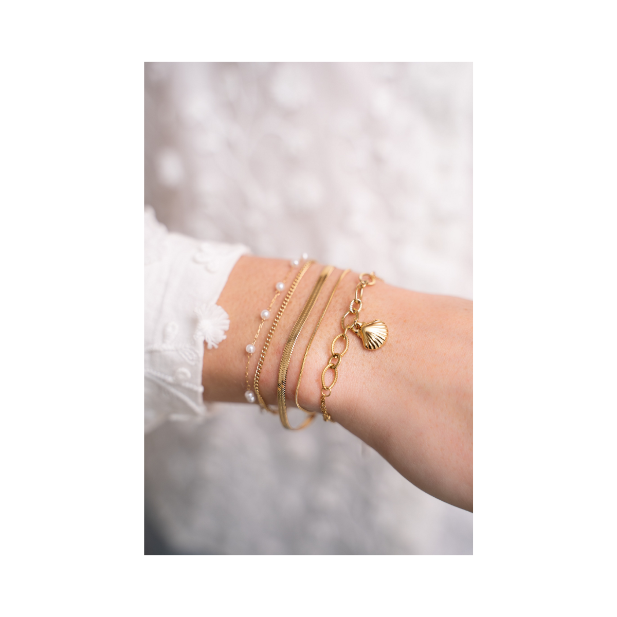 Bracelet double chain - Gold