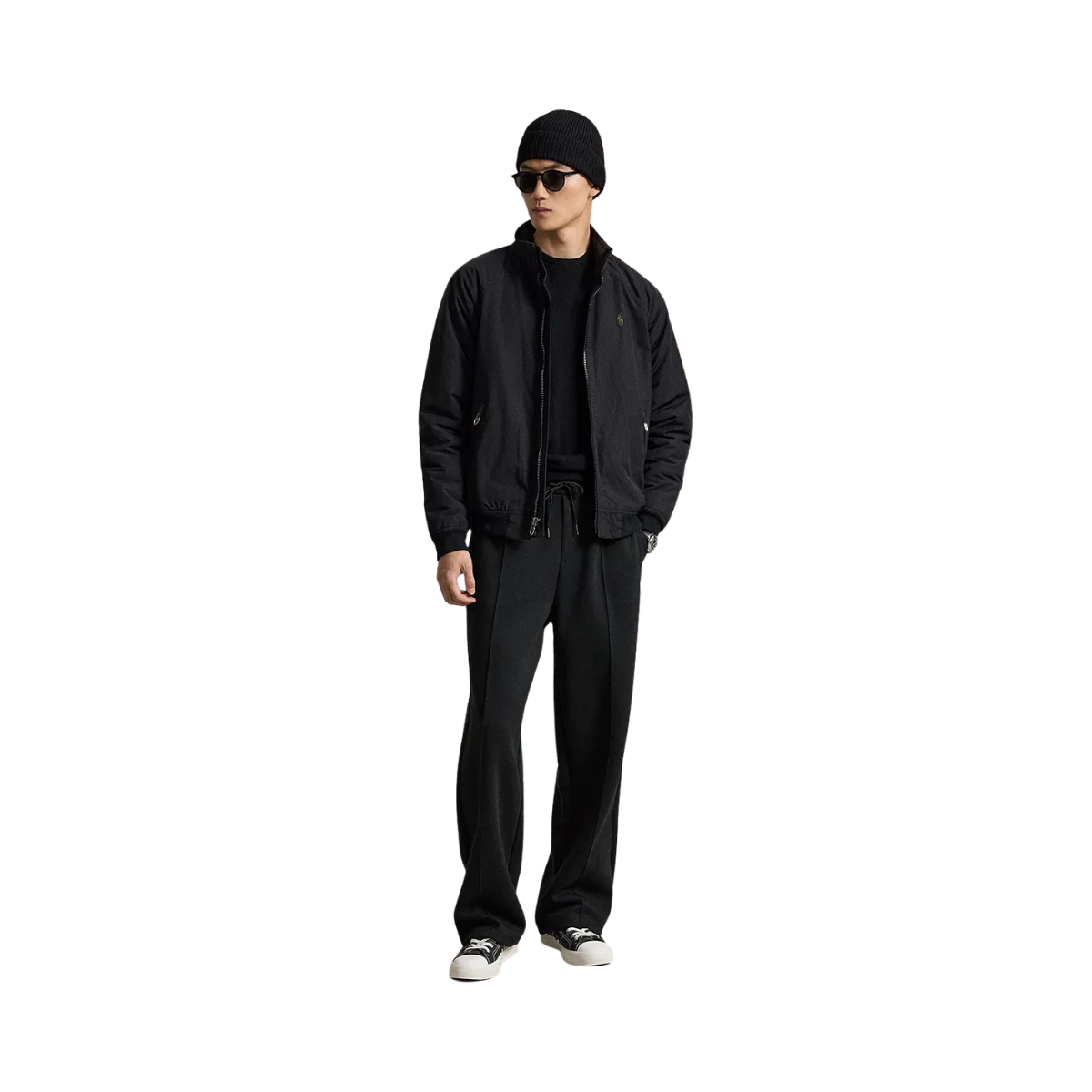 Knit Wide Leg Pants - Polo Black