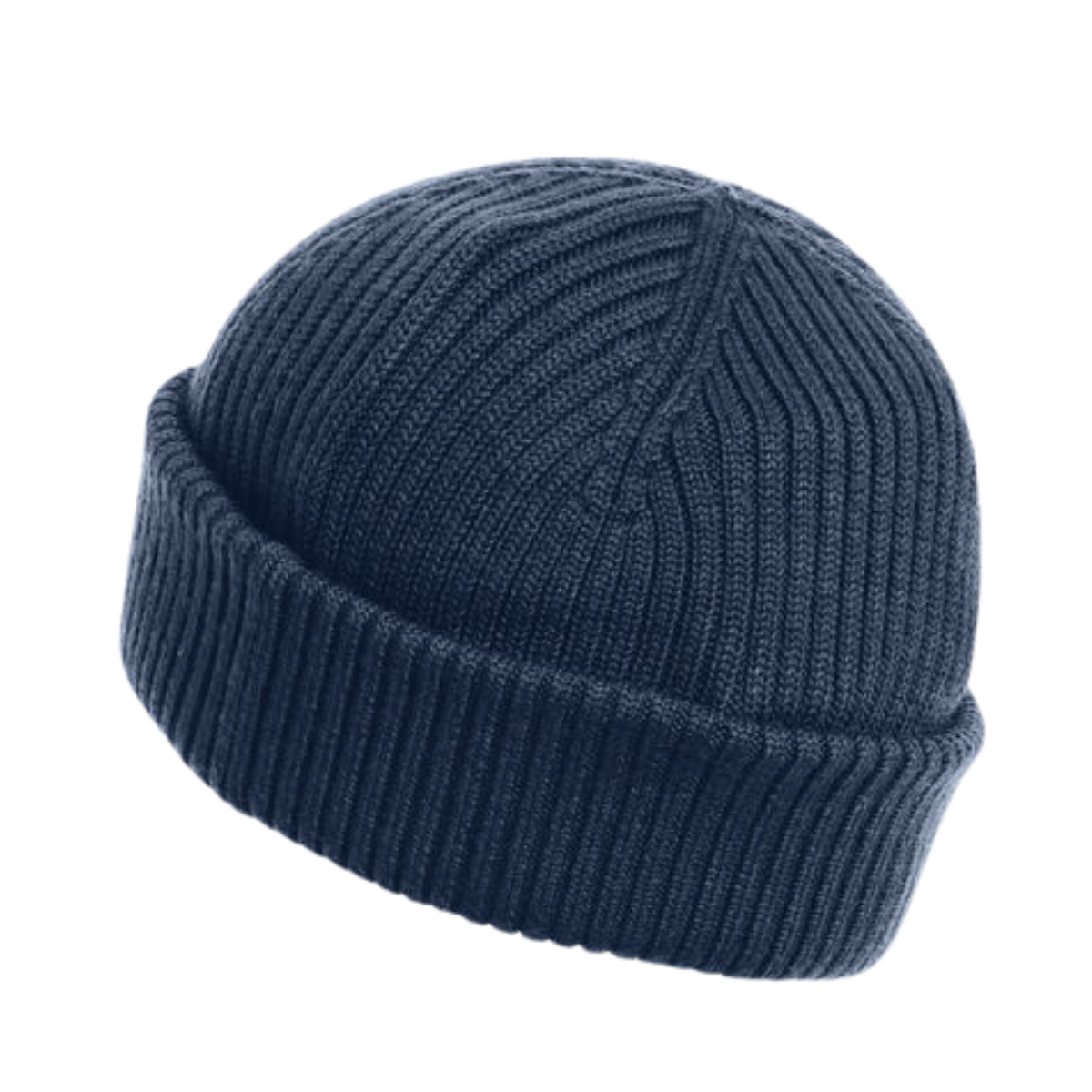 Rib Hat Knitted Beanie - Navy