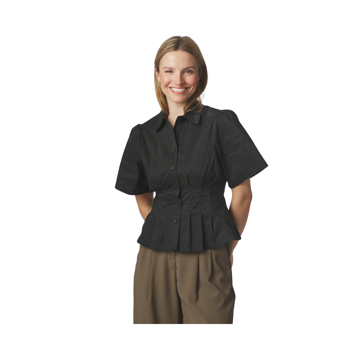 Balara Poplin Shirt - 100 Black