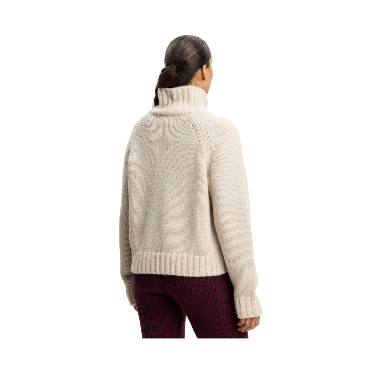 April Chunky Knit Turtleneck - Moonbeam