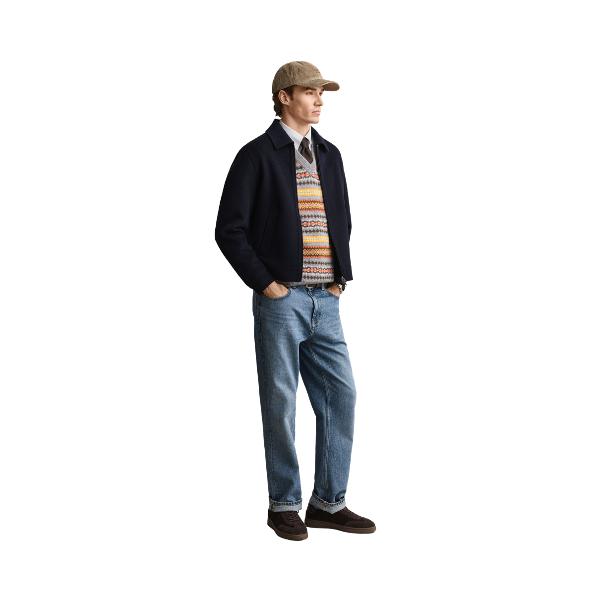 Handstitched Jacket - Evening Blue