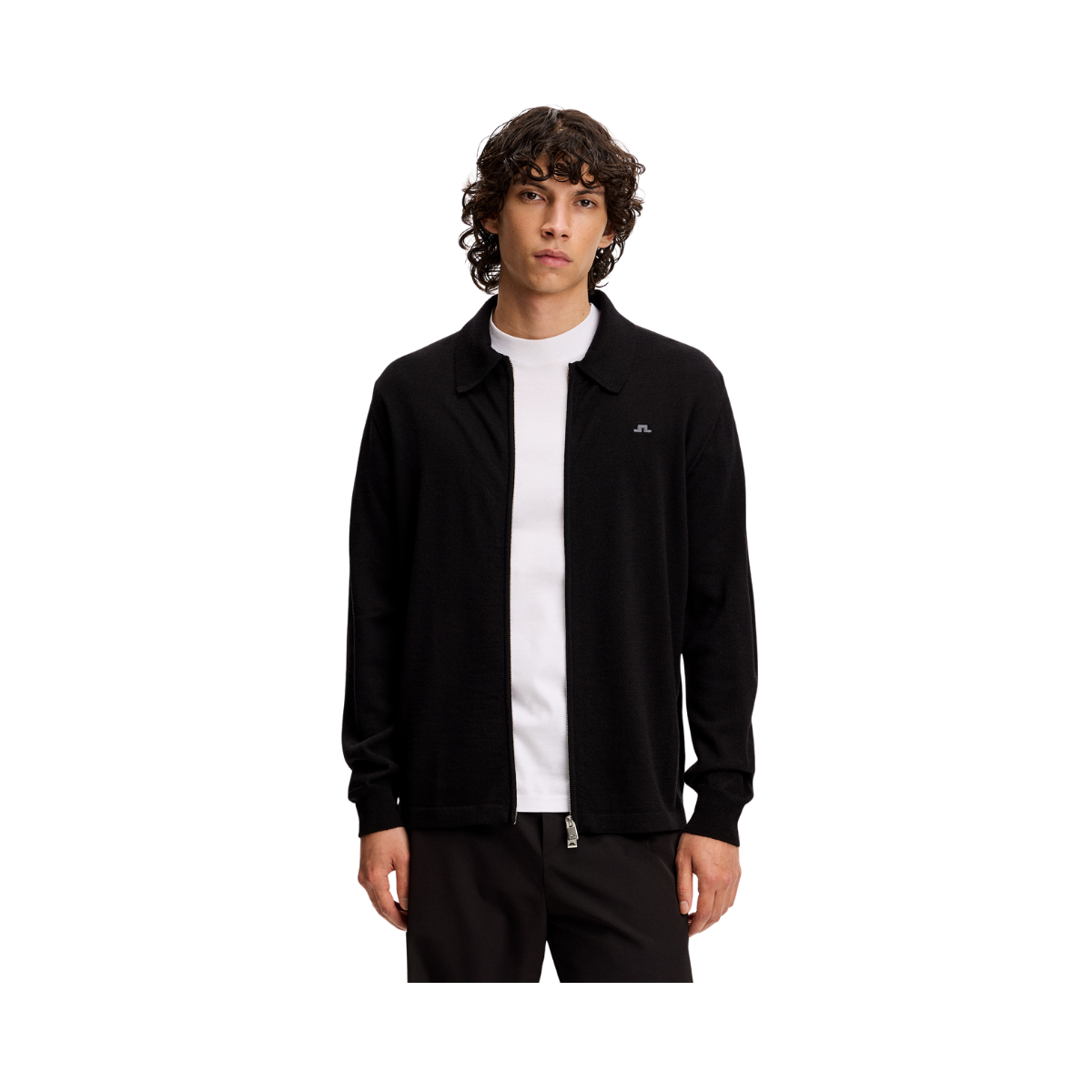 Kaleb Merino Cardigan - Black