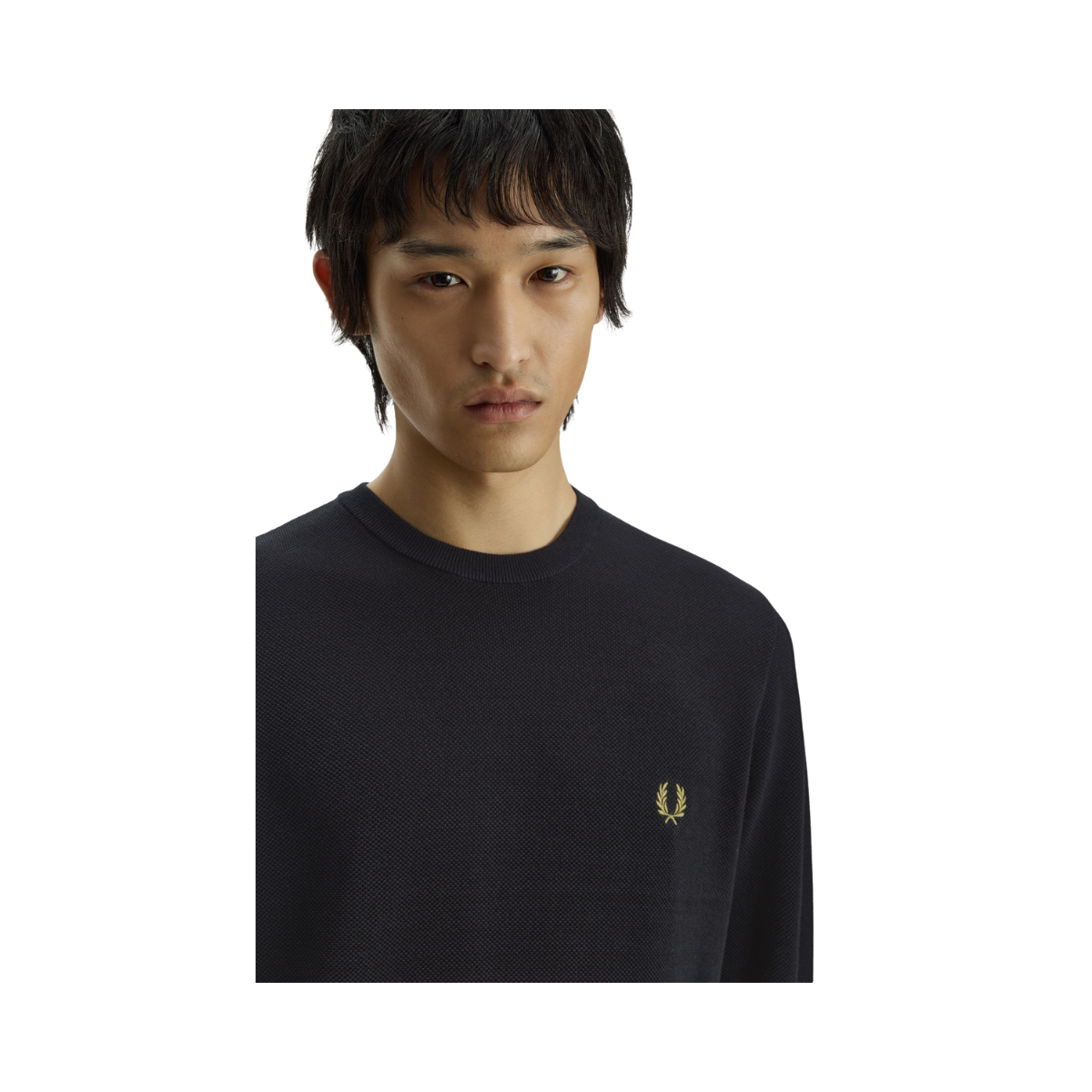 Pique Stitch Jumper - Black