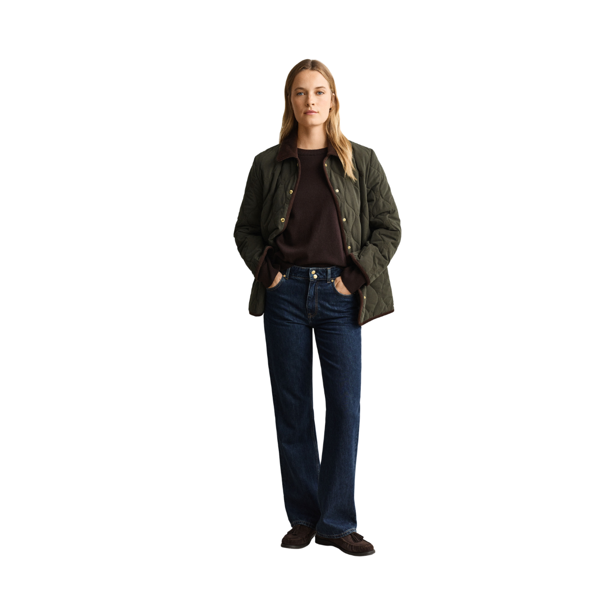 Superfine Lambswool C-Neck - Deep Brown