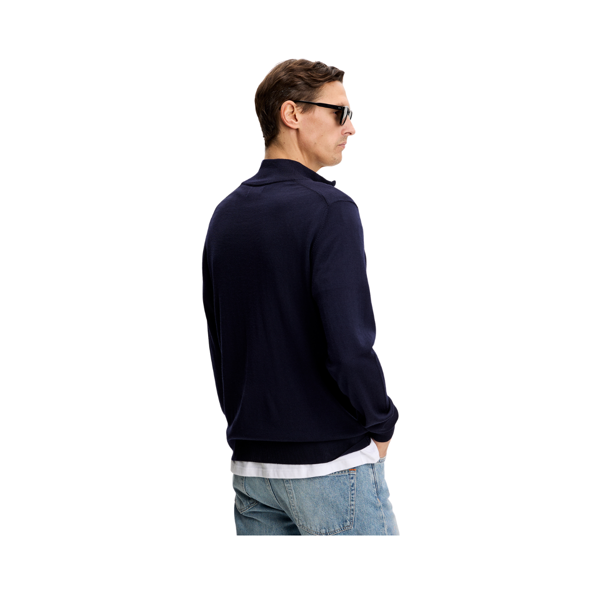 Kiyan Quarter Zip Sweater - 6855 JL Navy