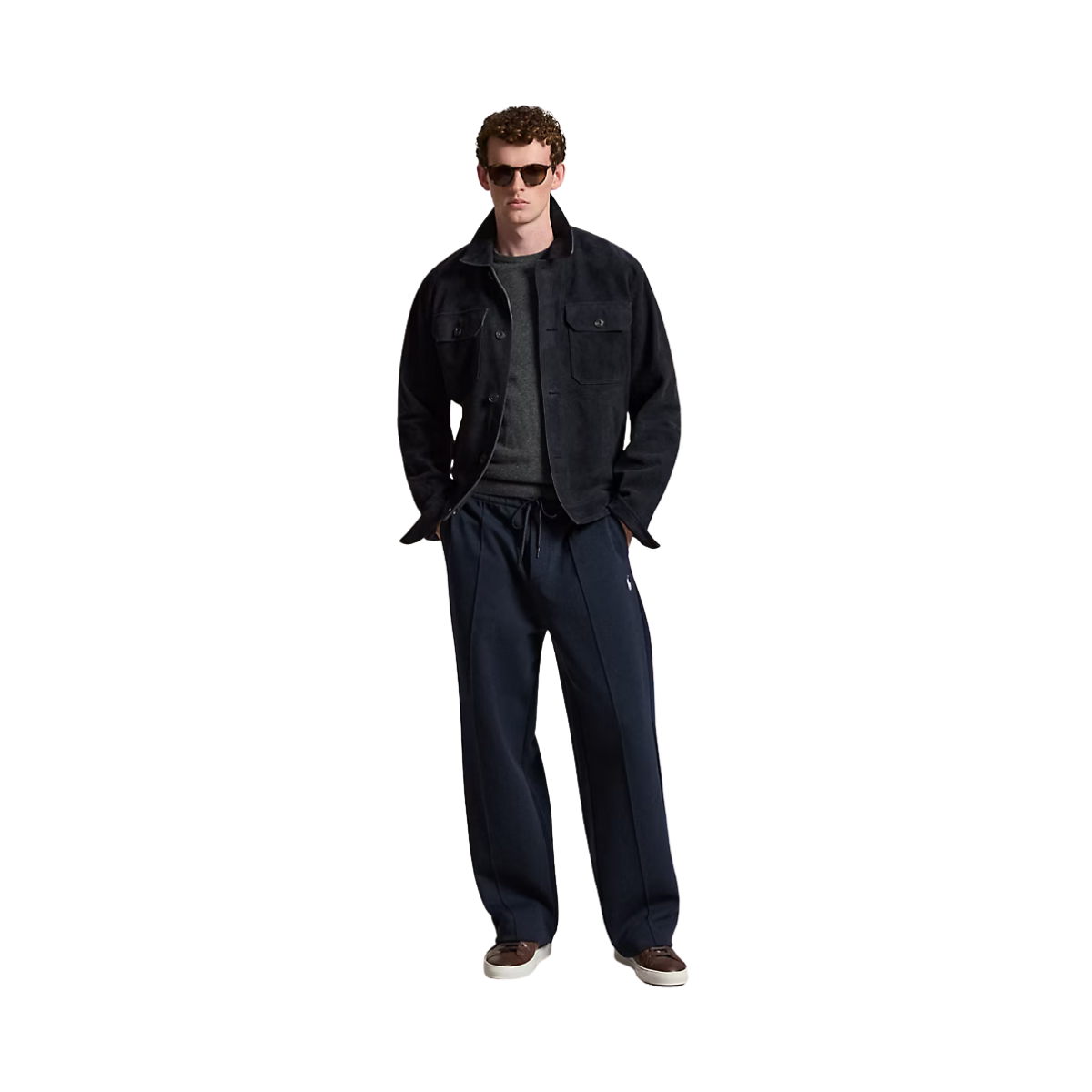 Knit Wide Leg Pants - Aviator Navy