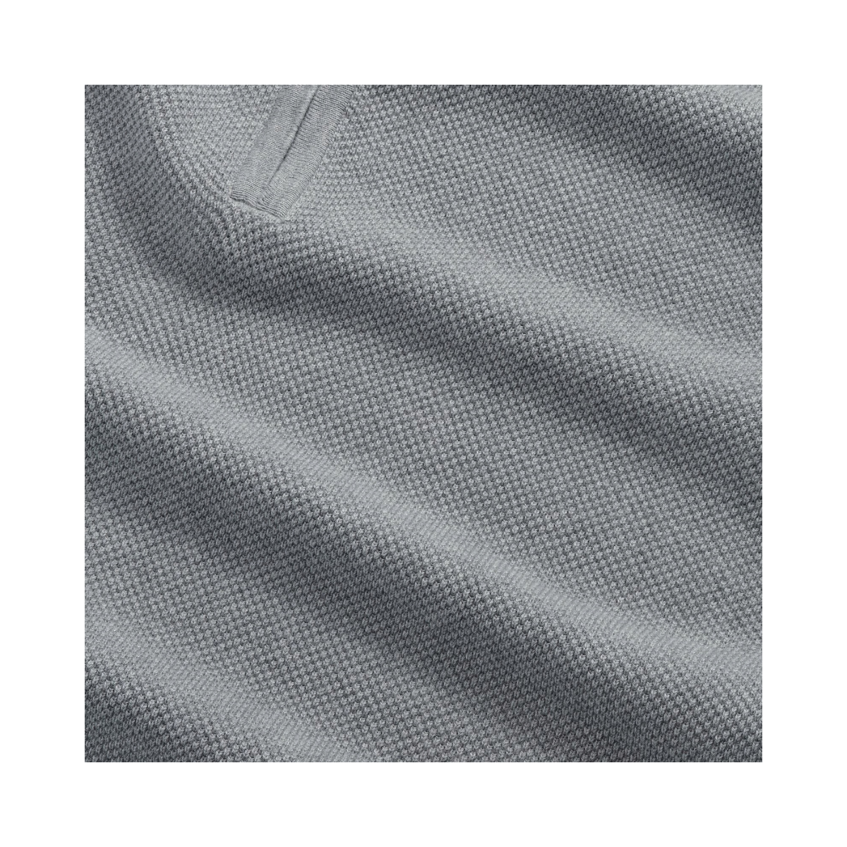 Cotton Half Zip - Light Grey