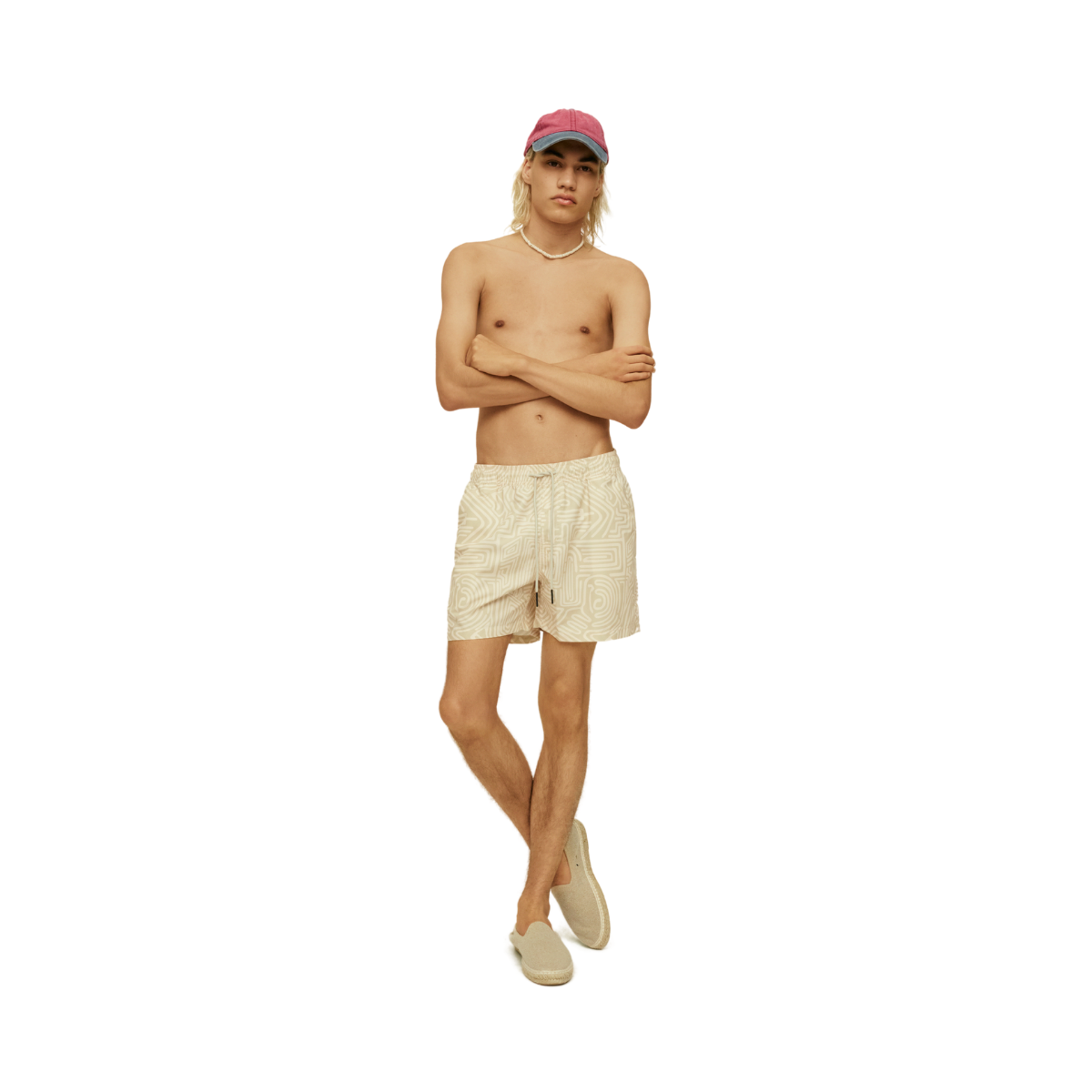 Cream Golconda Swim Shorts - Beige