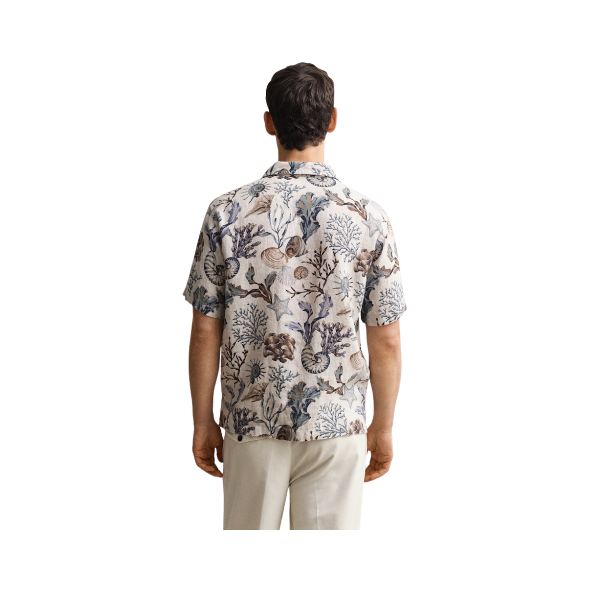 Aop Camp Collar Shirt - Oat Beige