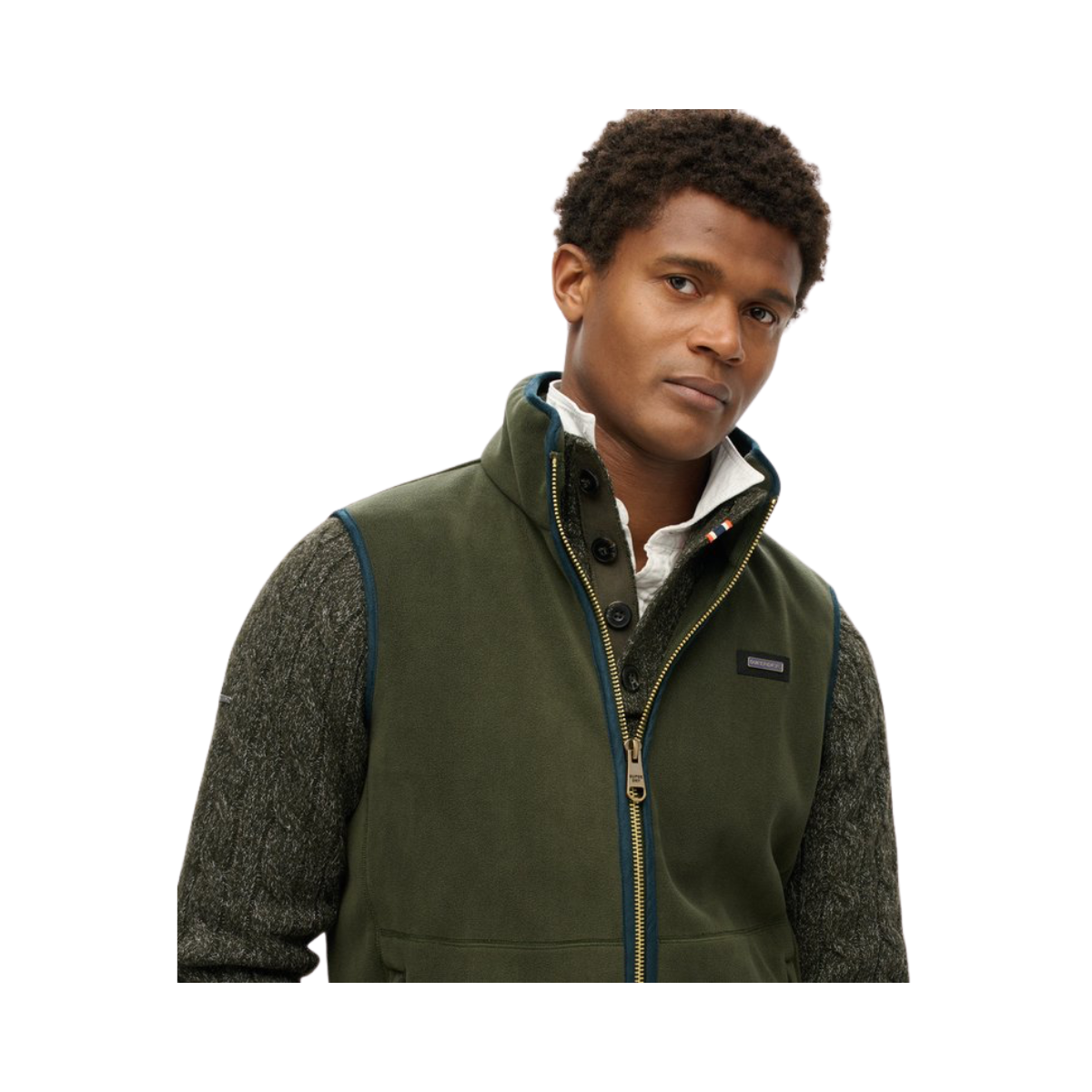 Estate Fleece Gilet - 1KM Surplus Goods Olive Green
