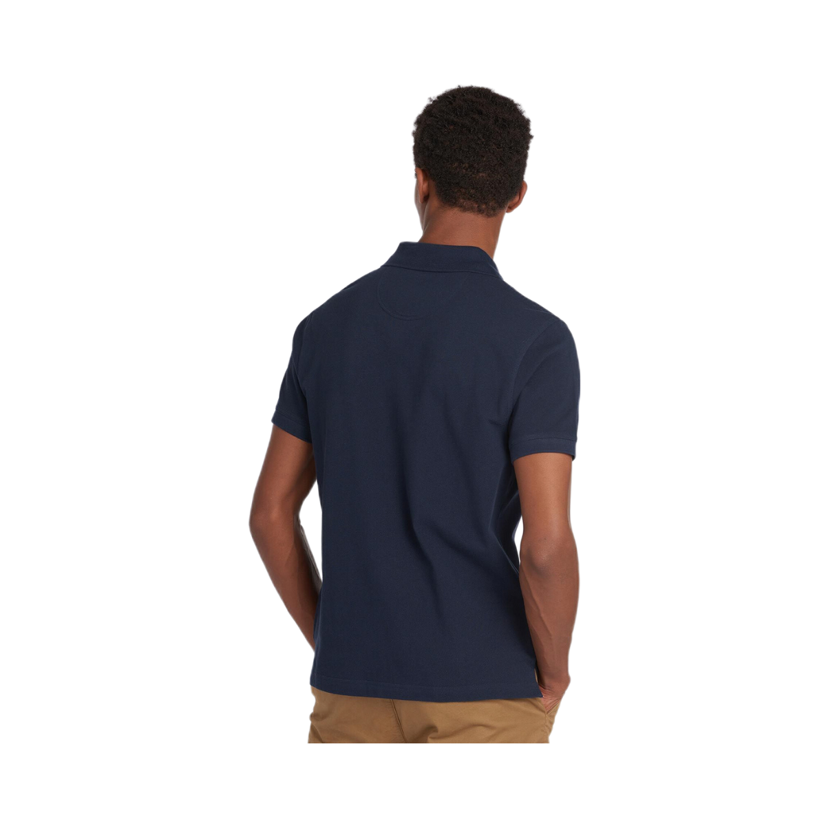 Tartan pique polo - Navy