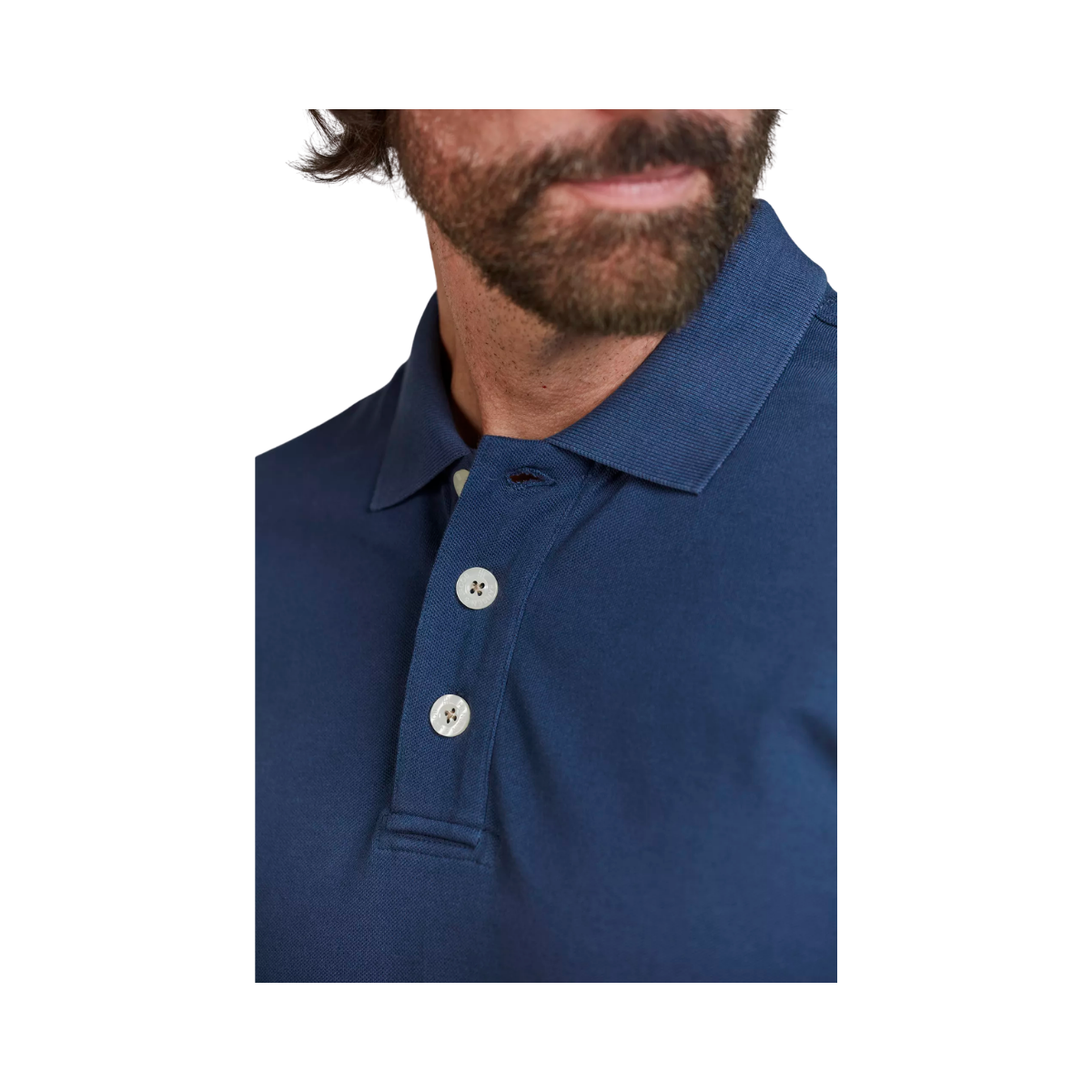 Rough Style Polo - Mid blue