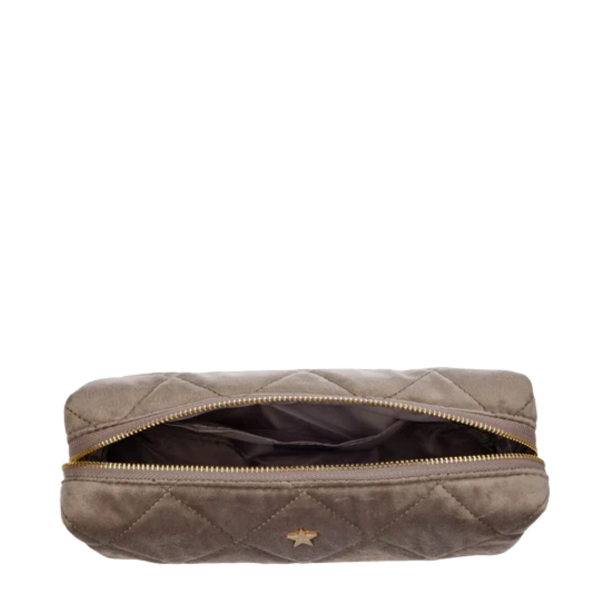 Velvet Quilted Tool Pouch - Dark Taupe