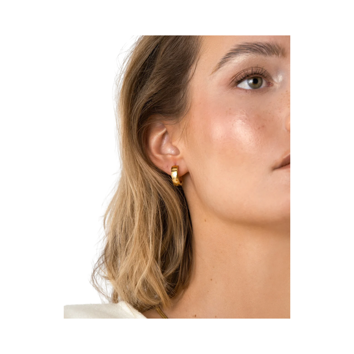 Chunky Gold Hoops Medium - Gold