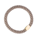 Fat Hair Tie W/Gold - Warm Taupe