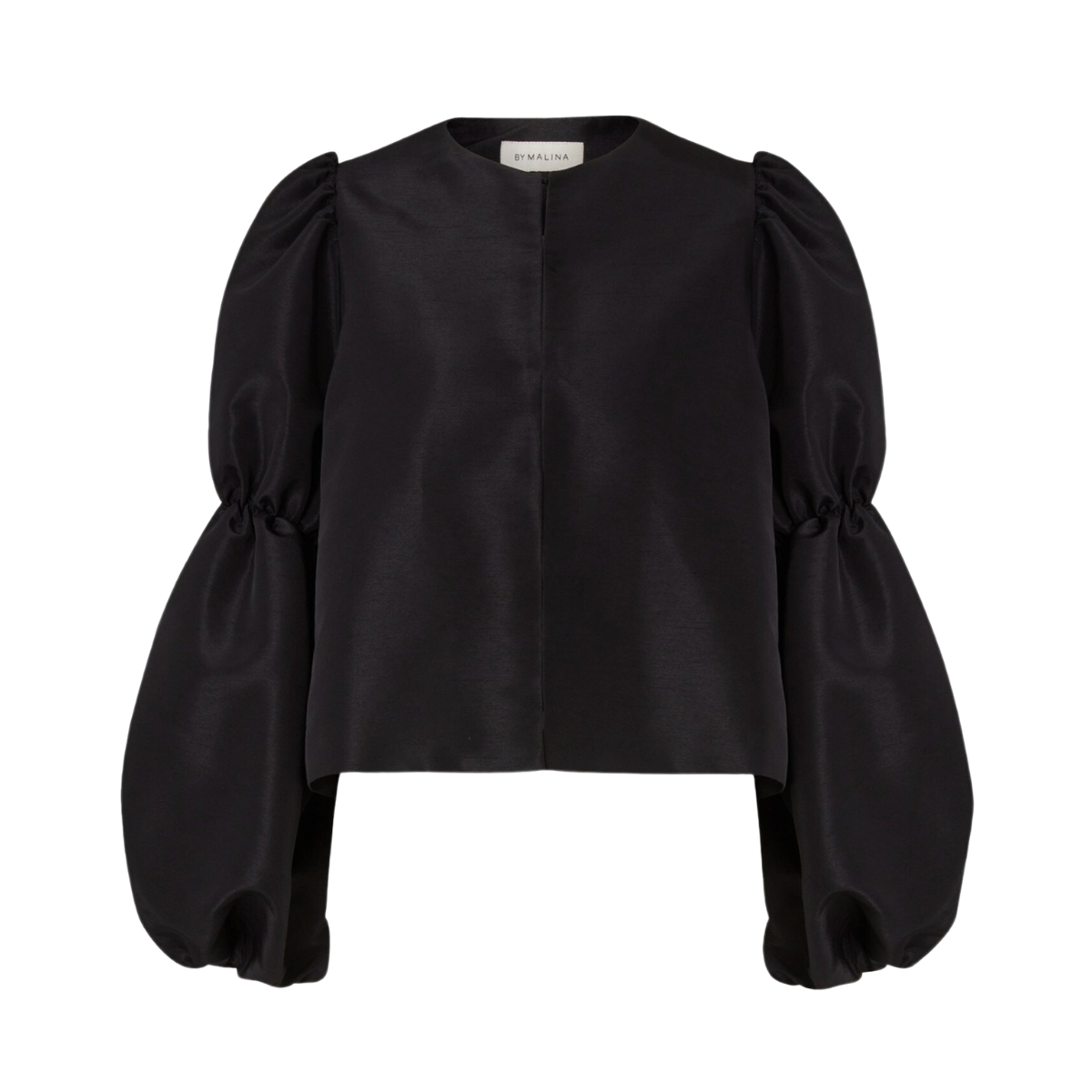 Zoey Double Pouf Sleeve Blouse - Black