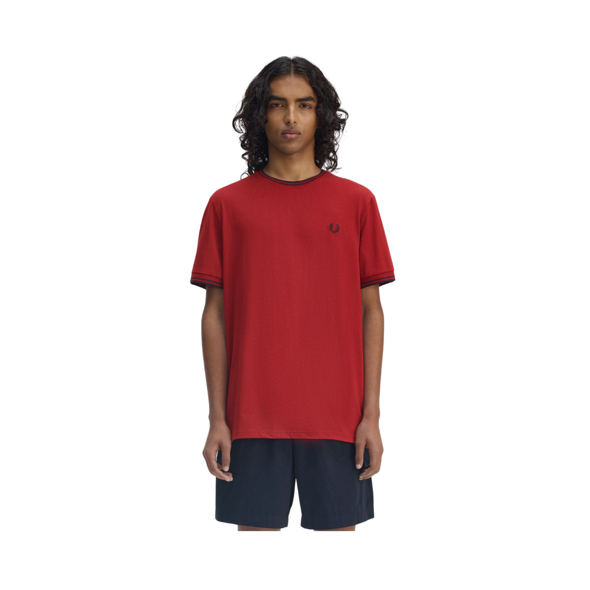 Twin Tipped T-Shirt - Burnt Red/Navy