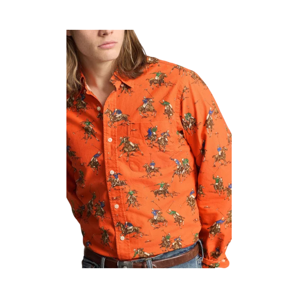 Long Sleeve Sport Shirt - Orange