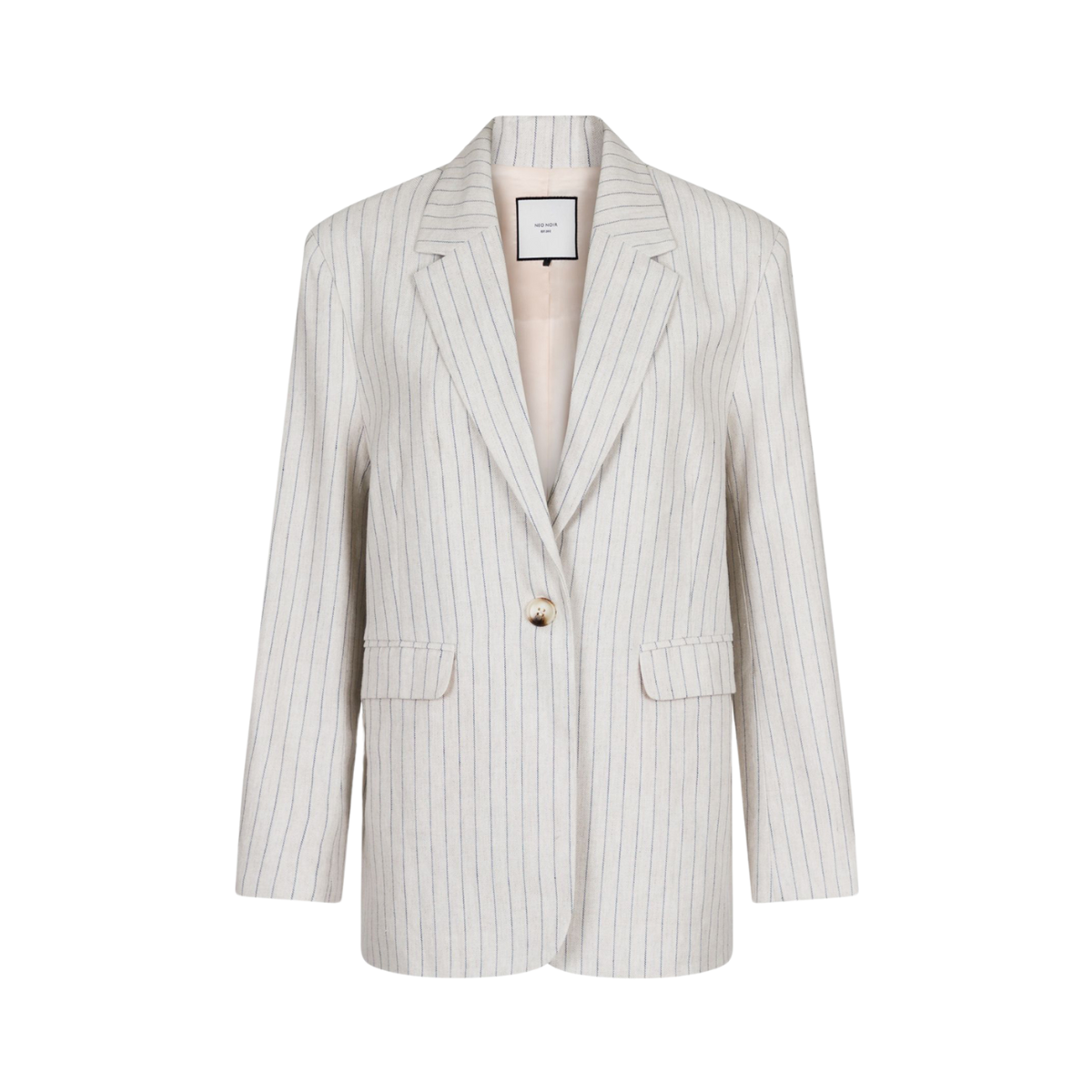 Gaby Pinstripe Blazer - White