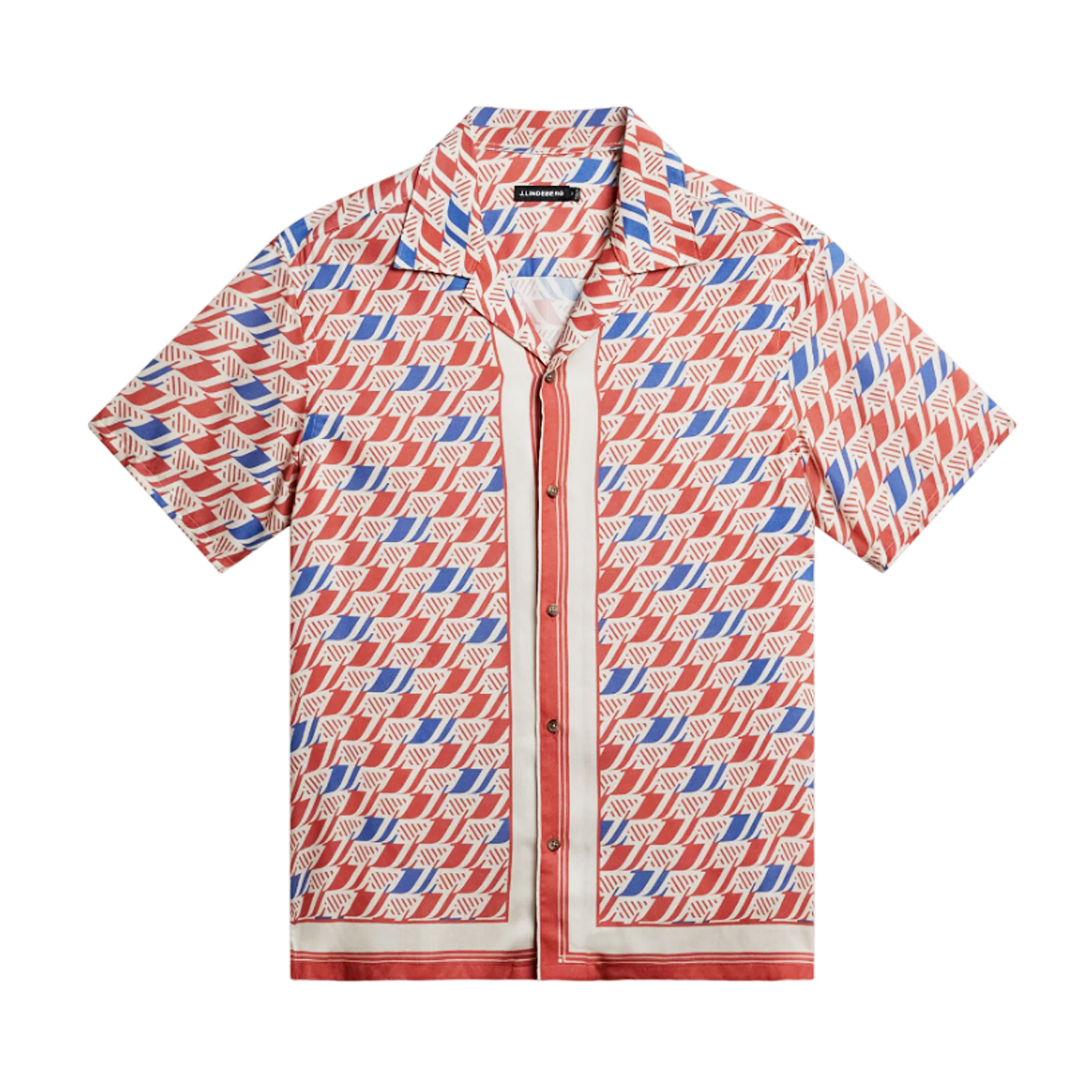 Elio Tencel Moto Print Shirt - Red