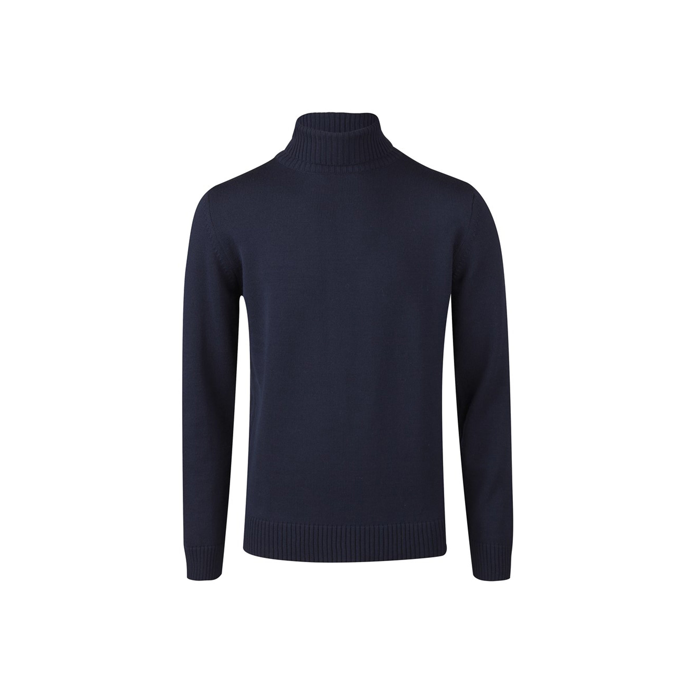 Merino wool, Chunkey,Roll neck - Navy